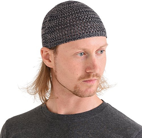 CHARM Schädelmütze aus Seide & Kufi Hut Beanie Herren | dünn, Damen Sommer Mütze, Häkelmütze Männer, Dehnbar, Handgefertigt in Japan, auch große Größen