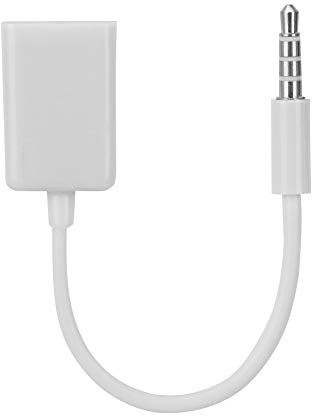 Adaptador de Audio USB, Jack de 3.5mm a USB Hembra AUX Audio Adaptador USB 3.0 Cable de Audio Auxiliar Jack Estéreo para Reproductor de CD Ordenador TV Teléfono Móvil MP3