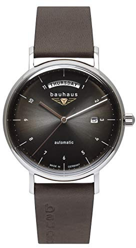 Bauhaus Reloj 2162-2 automático Herren Uhr analog Automatik mit Leder Armband 2162-2