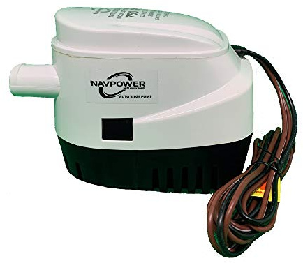 BTK Pompa di Sentina Automatica Navpower 750 GPH Silenziosa Senza Interruttore Galleggiante Autoadescante con Girante Antivegetativa per Barca Camper Piscina
