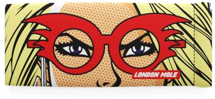 LONDON MOLE® Brillenetui | Lustiges Comic-Design | Weiches kompaktes Etui mit Federverschluss für Lesebrille, Blaulichtblocker & Sonnenbrille