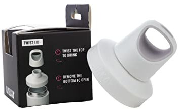 Kambukka Twist Lid Grau - Praktischer Trinkflaschen Zusatzdeckel, Größe One Size - Farbe Grey - White