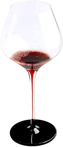 ZRDSZWZ Fiables Gobelets à vin rouge en forme de ballon élégant en verre transparent idéal pour un usage quotidien ou pour divertir des verres à pied (taille : 1)