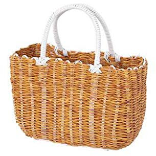 PIAOLING Outdoor-Picknickkorb, Picknickkorb mit Griffen, Gemüsekorb, Kunststoff-gewebtes Picknick-Zubehör, tragbarer Einkaufskorb, Picknickkorb, Set Geschenk für Jungen und Mädchen