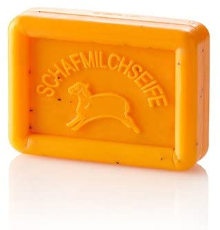 OVIS Savon au lait de brebis - 100 g - Nettoyage et entretien au lait de brebis dans un emballage en papier - Sans microplastique ni huile minérale