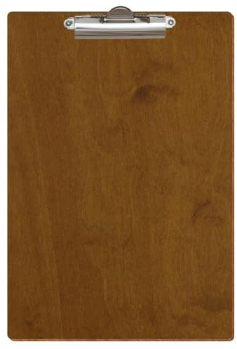 Bütic Holz Klemmbrett Standardform Teak für DIN A3 A4 A5 A6 aus 3mm Birkensperrholz und mit widerstandsfähigem Klarlack versiegelt