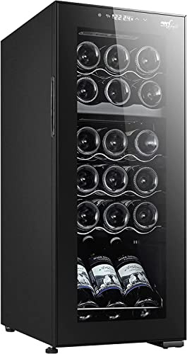 Melchioni Family | Vinkylare kyld, VERMENTINO 18C, kapacitet 18 flaskor/50 liter, justerbar temperatur 5–18°, med kompressor, härdat glashållare och UV-filter