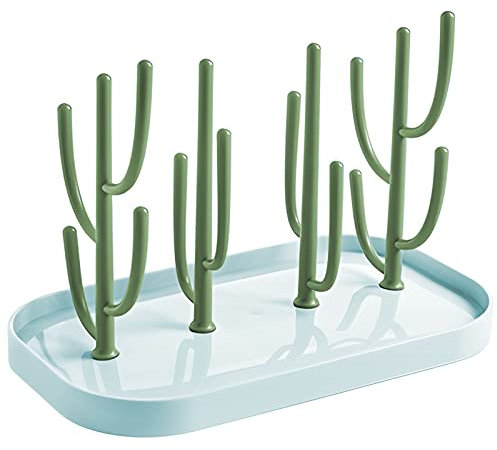 LiRiQi Trockenständer Babyflaschen, Abtropfgestell für Babyflaschen, Trockenständer für Flaschen und Flaschenzubehör, Flaschenständer für Flaschen Saugern Bechern und Zubehör, BPA-frei, Grün