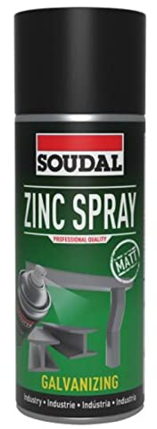 Soudal 6x Zinkspray schnelltrocknend Rostschutz Korrossionsschutz Eisen Stahl Metalle Matt/Glänzend 400ml Dose (MATT)