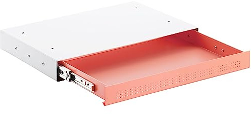 CAVO Cassetto portadocumenti in acciaio 410 x 272 mm Corallo, bianco, Cassetto da scrivania Cassetto sottopiano