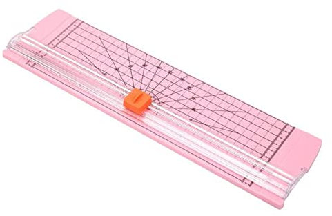 DUnLap Papierschneider A3 / A4. Papierschneider Präzisionspapier Foto Trimmer Cutter Scrapbook Trimmer Leichte Schneidmatte Maschine for Büroschule Worklion papierschneider(Size:Pink)
