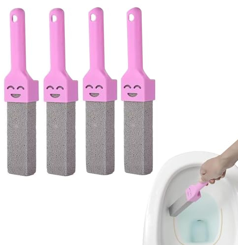 PLATEYTR 4 Stück WC Bimsstein Reinigungsstein mit Griff WC Bimsstein zum Reinigen, Bimsstab zum Entfernen von Wasserringflecken auf Toilette für Toiletten, Badewannen, Waschbecken, Schwimmbäder