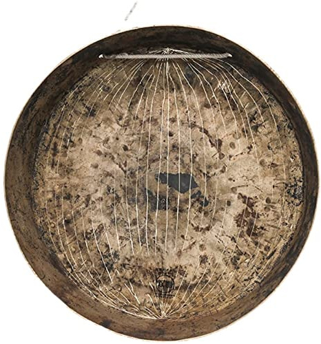 gong tibetano Gong de mano de 27 cm, platillo, platillo de cobre, instrumento de percusión de ópera de la iglesia, martillo redondo, puramente hecho a mano(Color:27cm,Size:)