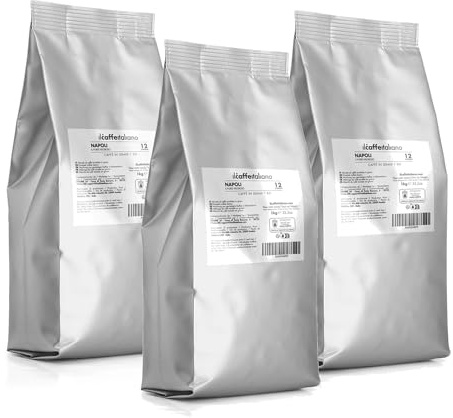 Il caffè italiano - 3 kg de grains de café - Cafè Mélange Napoli intensité 12 - FRHOME
