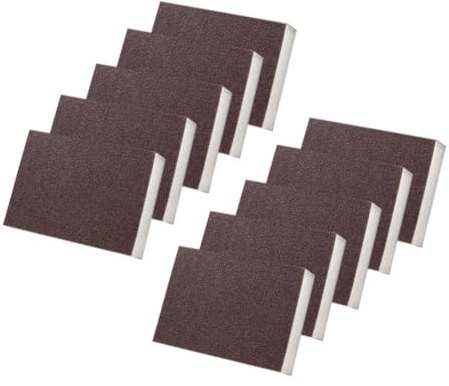 Paquete de 10 esponjas de carborundo, cepillo de esponja de esmeril, limpieza de óxido para quitar esponjas y macetas