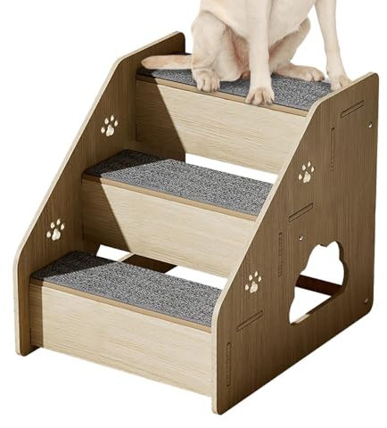 Haustierstufen für Betten – Haustierstufen für kleine Hunde, tragbare Hundetreppen, Stufen aus, Haustiertreppen – stabile Hundesofa-Treppen, hölzerne Hundetreppen für ältere Hunde, Haustierstufen