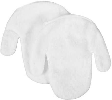 FRCOLOR Washing Cotton Gloves Exfoliating Gloves for Face Face Scrub Exfoliating Practical Mitts for Facial Care Use during Bath Soft Cloths for Washing