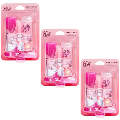 Fresh & More WC-Duftstempel Floral Harmony (3er Pack) je 42 ml Frischesiegel Gel