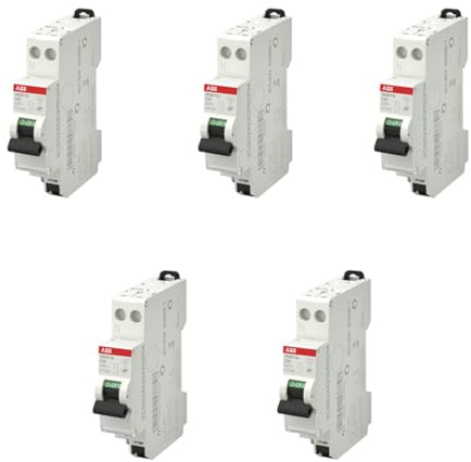 Lot de 5 disjoncteurs automatiques Ph+N raccordement Rapide 20A-4,5Ka