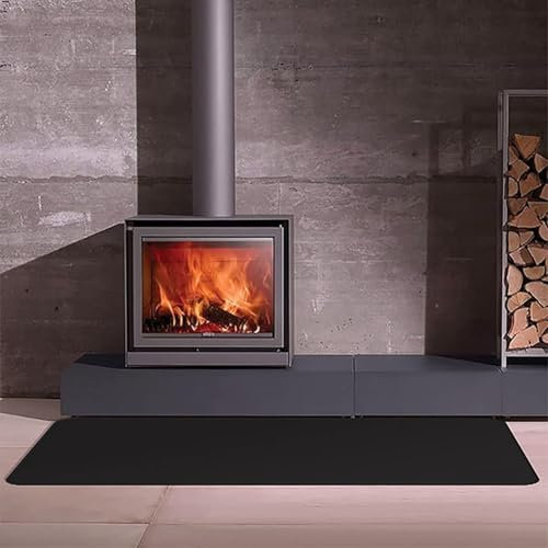 Tapis ignifuge pour cheminée d'intérieur, tapis d'extérieur en fibre de verre, tapis ignifuge pour barbecue au gaz, réutilisable (99,1 x 152,4 cm)
