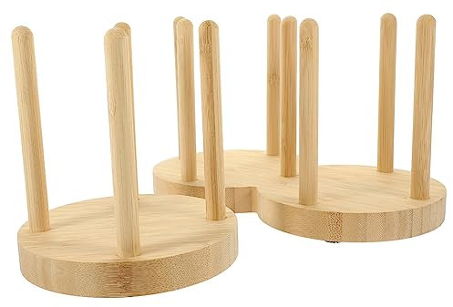 Garneck 1 Set Per Bicchieri Di Carta Tieni La Tazza Pompa Bottiglia Posate Scolapiatti Macchina Riutilizzabile Caraffa Erogatore D'acqua Impilatore Di Tazze Bambù 2 Pz