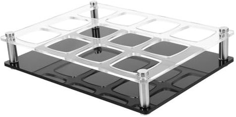 Cabilock Soporte Para Vasos De Cerveza Bar Ktv Soporte Acrílico Para Vasos De Bandeja Organizadora De Vasos Cuadrados De 3 X 4 Para El Hogar
