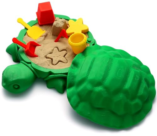 EAMC XHXX Mini Desktop Turtle Sandbox with Soft Sand and Tools - Premium Zen Garden Kit for Desk - Fidget Stress Relief