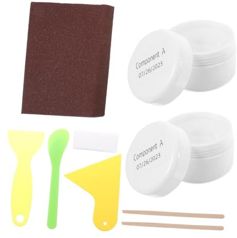 EXCEART Kit Di Riparazione Per Porcellana e Piastrelle Vernice Inodore, Kit Multiuso Riparazione Vasca Da Bagno, Lavandino Smaltato e Doccia, Applicazione Facile e Risultati Affidabili