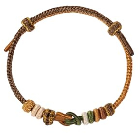 Viwind Tibetisches Glücksarmband für Frauen Glücksbringer Armband Geflochtenes Qiankun Bagua buddhistisches Stil Einstellbares Handgelenk Armband Rotes Seilarmbänder