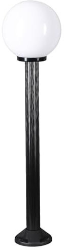 Wegeleuchte Wegelampe Außenleuchte Gartenlampe Kugel Opal 25cm Ø, Höhe 100cm