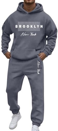 Men's Tracksuits Set Hoodie Jumper Casual Fit Long Sleeve Pullover Tracksuit Letter Printed Hoody Sweatshirt and Joggers Sweatpants Sweatsuit Running Sport Sweat Activewear Loungewear Jogging Suit