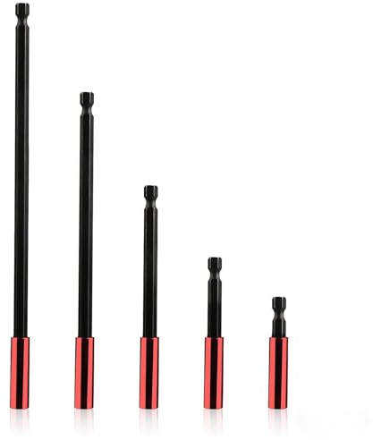 5 Piezas Portapuntas Magnético Destornillador, Vástago Hexagonal 1/4, Extensiones Puntas Atornillador Imantadas (60-300mm), Soporte Brocas Impacto para Taladro Eléctrico y Manual, Cambio Rápido, Acer | Boquilla atornilladora 50/ 60/ 100/ 150/ 300 mm para taladro eléctrico destornillador, destornillador y llave de impacto