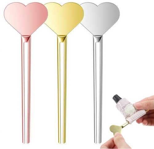 3 Pcs Toothpaste Squeezer, Metal Manual Toothpaste Squeeze Stainless Steel Manual Dispenser Roller Tube Bathroom and Kitchen Gadgets for Maximize Creams Paint Makeup & Beyond