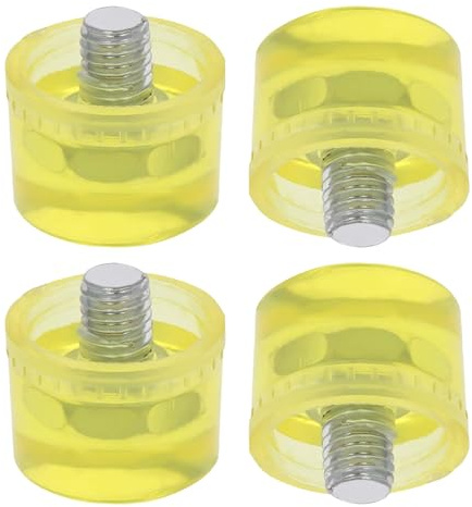 Kisangel Gummihammerkopf 4 Stück 25mm Gummischlagköpfe Ersatzteilset für Fliesenlegen und Außenbereich