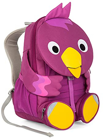 Affenzahn Großer Freund Kindergartenrucksack für 3-5 Jährige Kinder im Kindergarten und Kinderrucksack für die Kita, Vogel - Lila