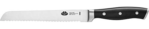 BALLARINI Savuto Nero Brotmesser, Klingenlänge 20 cm, Deutscher Edelstahl, Ergonomischer Kunststoffgriff, Schwarz