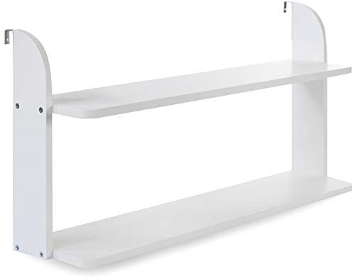 Homestyle4u 1907, Einhängeregal Hängeregal Hochbett Weiss, Regal Holz, 2 Ablagen