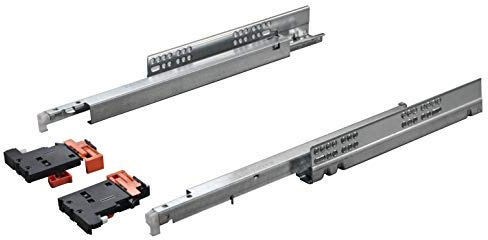 1 Paire de Coulisses à Extension Complète Salice Futura UV5-30-K3DR-L300-SC Longueur 300 mm avec Système Push Open Capacité de Charge Dynamique jusqu’à (30 Kg) pour Tiroirs en Bois