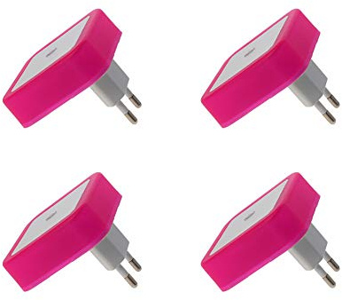 Othmro ABS L62×W62×H60 Plug-in Night Light Warm Light LED Christmas Light Bulb Bed Lights with Auto Dusk-to-Dawn Sensor for Bedroom Kitchen Hallway Red EUR Plug 4Pcs