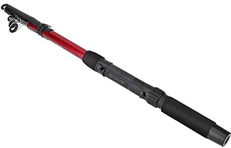Keenso Teleskop-Angelrute, tragbare Glasfaser-Angelrute für den Außenbereich Leichter Guss Teleskop-Angelrute-Angelrutenersatz