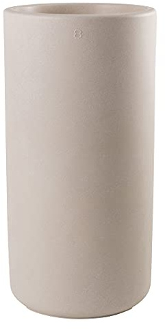8 seasons Design Shining Elegant Pot XL, LED Pflanzkübel 39 x 78 cm (Sand), E27 Fassung inkl. Leuchtmittel in warmweiß, großer beleuchteter Pflanzkübel für innen + außen, Blumenkübel