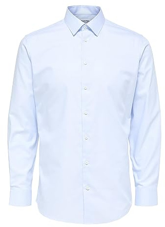 SELECTED HOMME - Camisa de Manga Larga para Hombre, Azul Claro, L