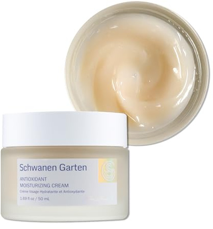 Schwanen Garten Moisturizing Cream 1.69oz / 50ml - Lightweight priming day moisturizer, SG Antioxidant source, Vegan, Clean beauty, Organic ingredients, Korean skincare