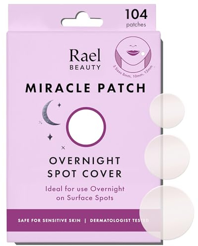 Rael Patch Anti Bouton de Nuit - Skincare Coreen, Acne Pimple Patches pour Visage, Hydrocolloïdes, Adhésif Renforcé, Vegan, Sans Cruauté, 3 Tailles (104 Patchs)