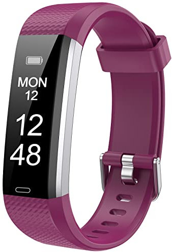 Runlio Fitness Tracker with Sleep Monitor, Activity Tracker with Step and Calories Counter, IP67 Waterproof Fitness Watch with Pedometer, Stopwatch for Women Men (Purple)