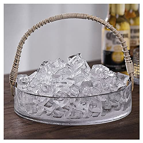 Seau à Glace Seau à Vin Verre Petit godet de glace Barre portable portable Portable Barre de glace Basket de rangement Conteneur de conteneur de fruits de fruits 350 ml 450ml 800ml Bacs à boissons de