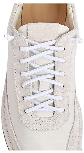 VEILLEONG 2 Pair Elastic No Tie Shoe Laces Tieless Shoelaces for Sneakers Shoes, One Size Fits All for Kids and Adults White 47
