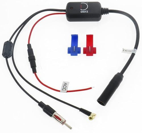 Dietz DZ_2726_01 - Aktiver DAB/UKW Antennensplitter - SMB (Buchse) / DIN (Buchse/Stecker)