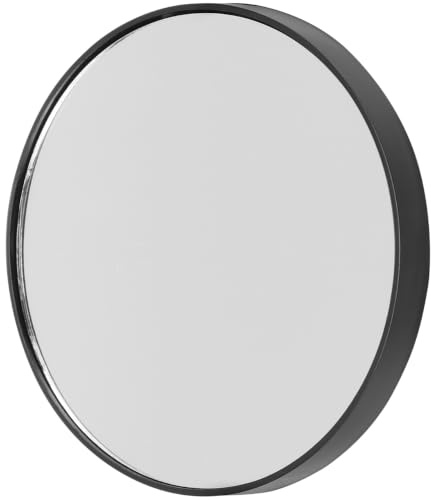 minkissy 5X Magnifying Mirror Round Compact Makeup Mirror with 2 Suction Cups Pocket Cosmetic for Bathroom Wall Mount Travel Shaving and Face Detail Check