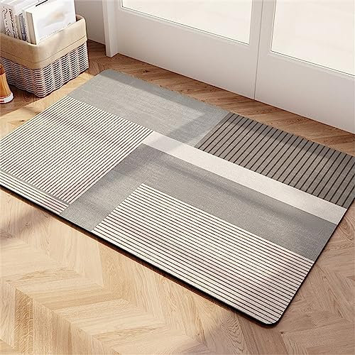 Badezimmerteppich, Badematte Rutschfest, 120x160cm Bad Teppich LäUfer, Duschmatte, Badteppich Badvorleger Rutschfest Waschbar, Antirutschmatte Dusche, Teppich Badezimmer, Bathroom Bath Mat, Grau